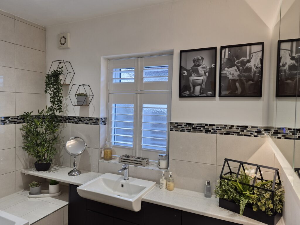 Bathroom window shutters in Essex